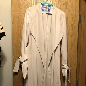 Light Pink Soft Drape Trench Coat - Size XS